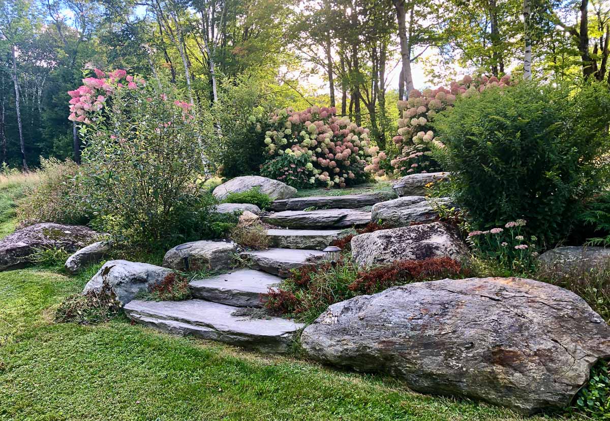 rustic stone steps